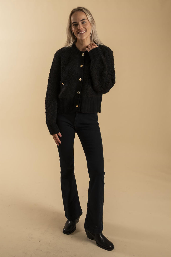 PZBECCA Ultra HighWaist Bootcut Leg - Blue Black Denim