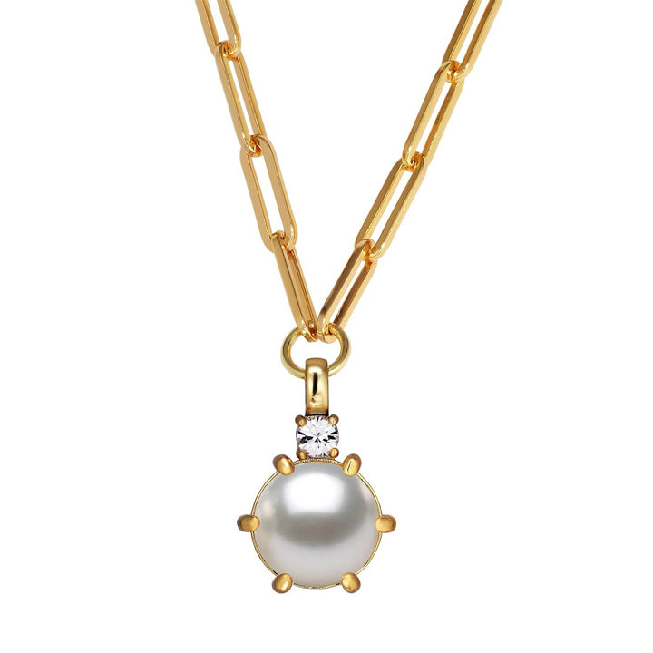 Glory Necklace - Sg/White Pearl