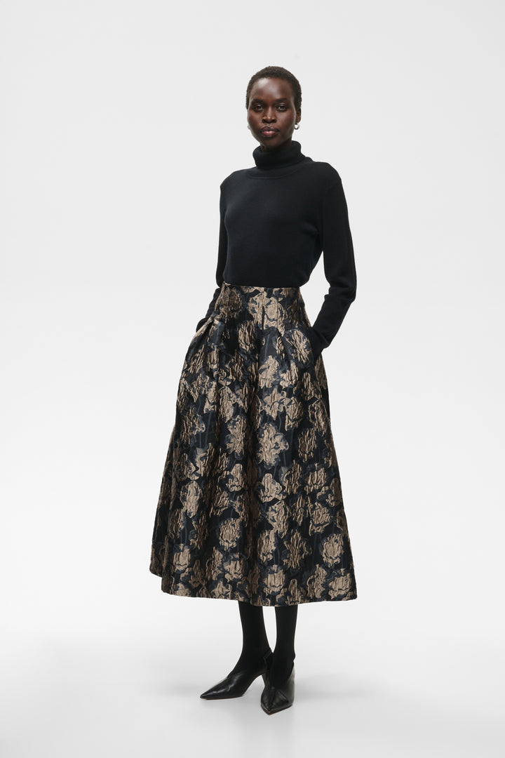 YANCIE SKIRT - FLOWER JACQUARD