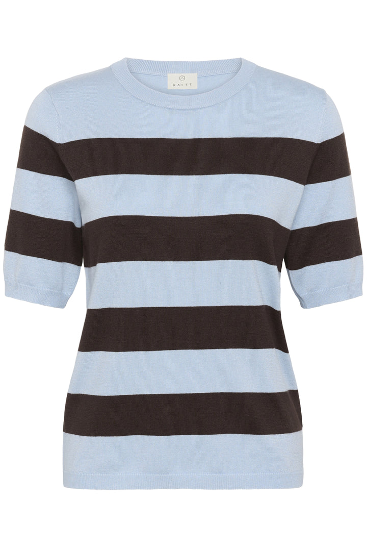 KAlizza Striped Knit - Blue fog / Brown Wide Stripe