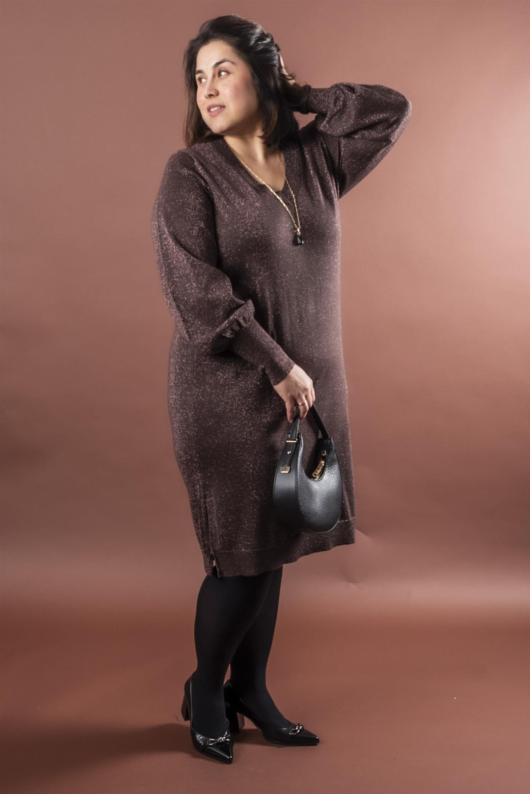 KCregitta Knit Dress - Black Coffee