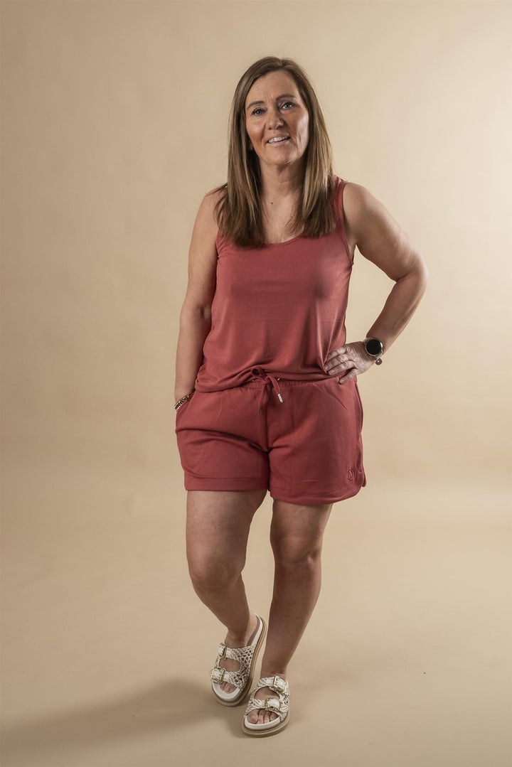 BYPERL TANK TOP - Marsala