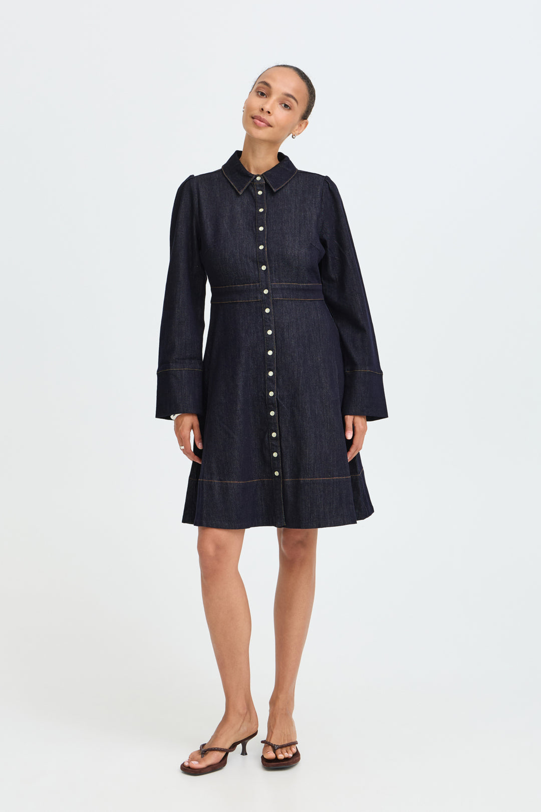BYKANEA SHIRT DRESS - Dark blue denim