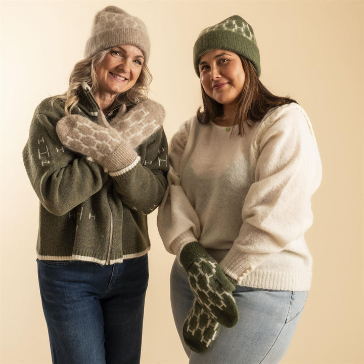 Gera Mittens - Light Brown Melange