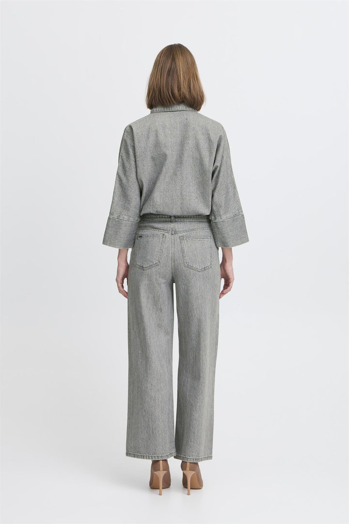 BYKIMU BELT JEANS 2 - Mid Grey Denim