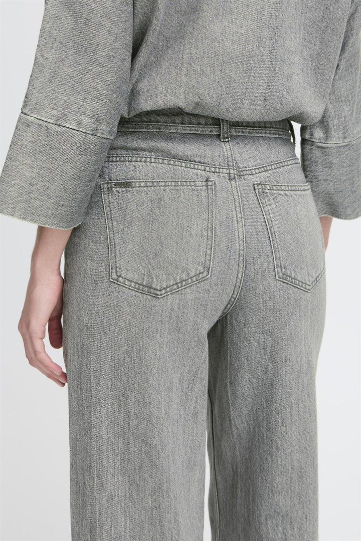 BYKIMU BELT JEANS 2 - Mid Grey Denim