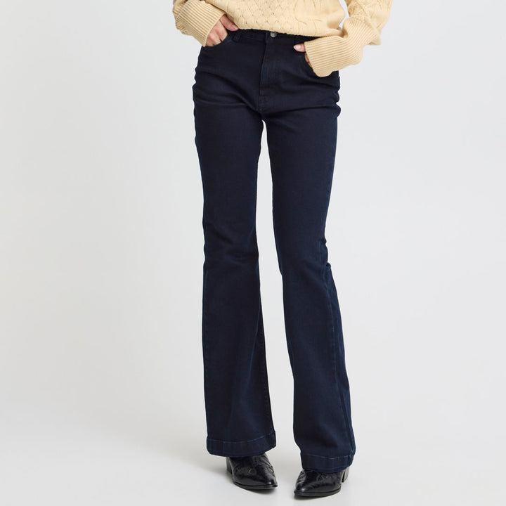 PZBECCA Ultra HighWaist Bootcut Leg - Blue Black Denim