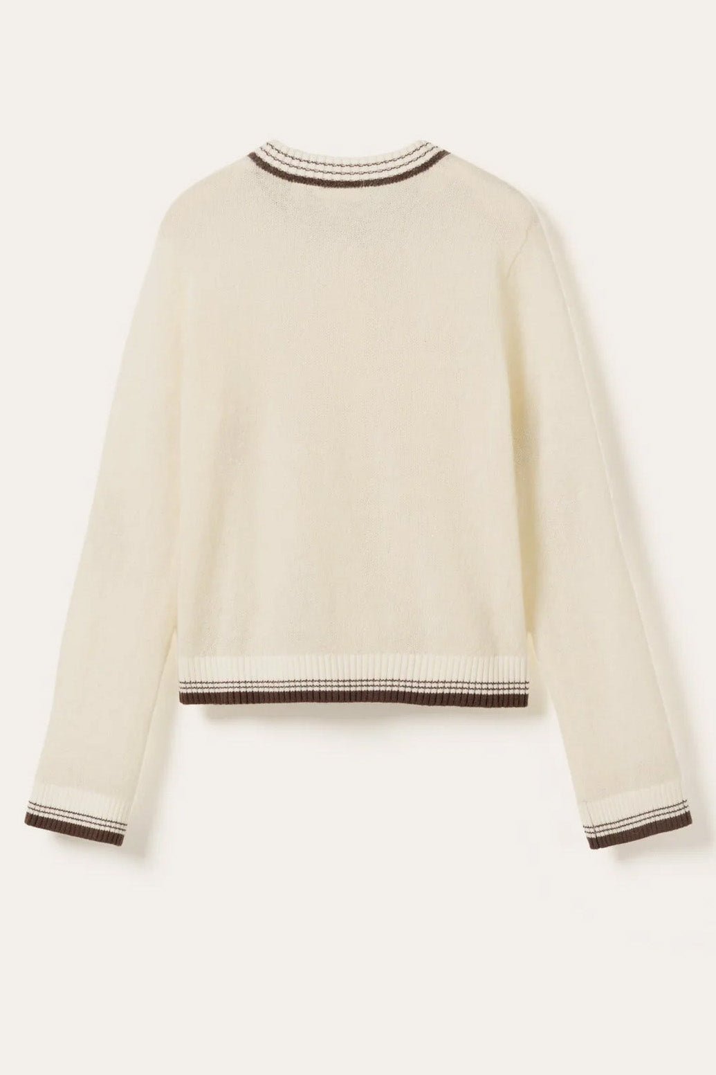 Nattie Knit Cardigan - Ivory Brown