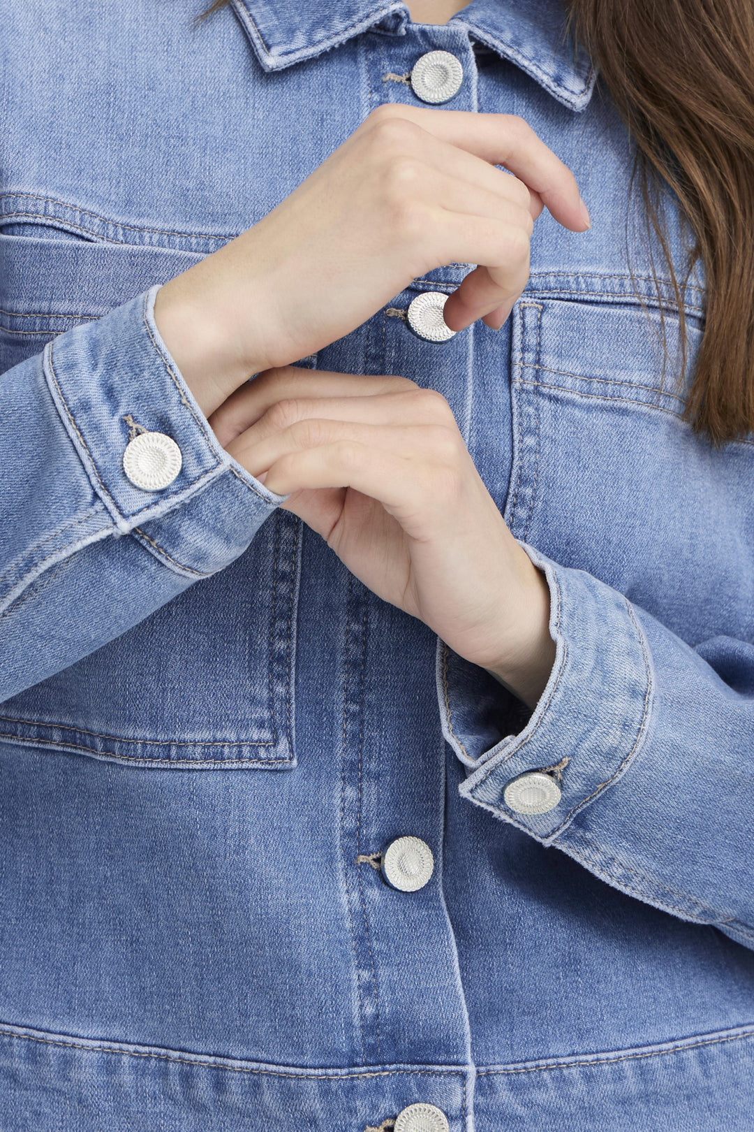 PZANNI JACKET - Medium blue denim