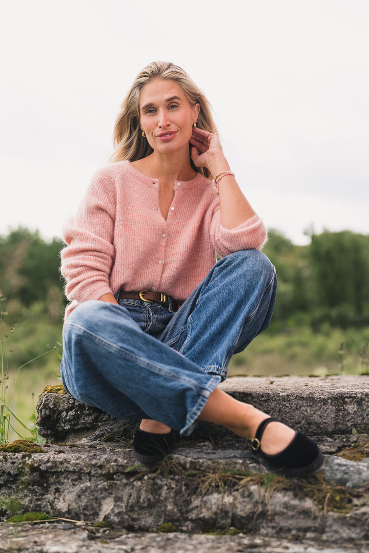 Amalie Cardigan - Misty Rose