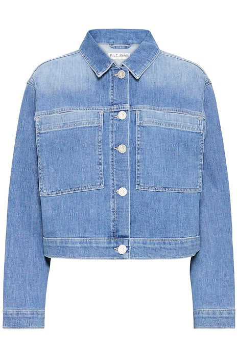 PZANNI JACKET - Medium blue denim