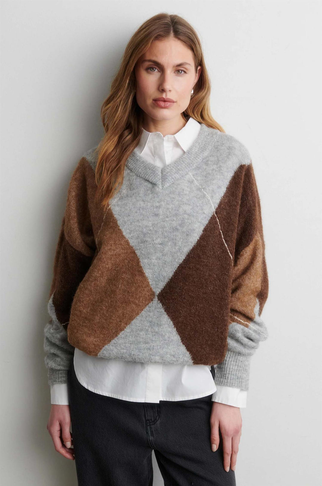Forca Knit V-Neck - Lt Grey Mel