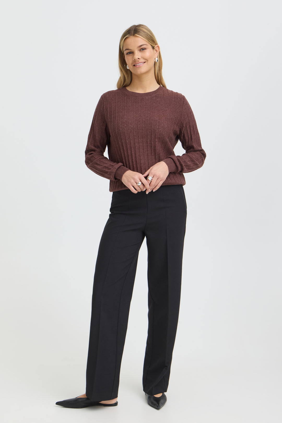 FRVANESSA Pullover - Rum Raisin Melange