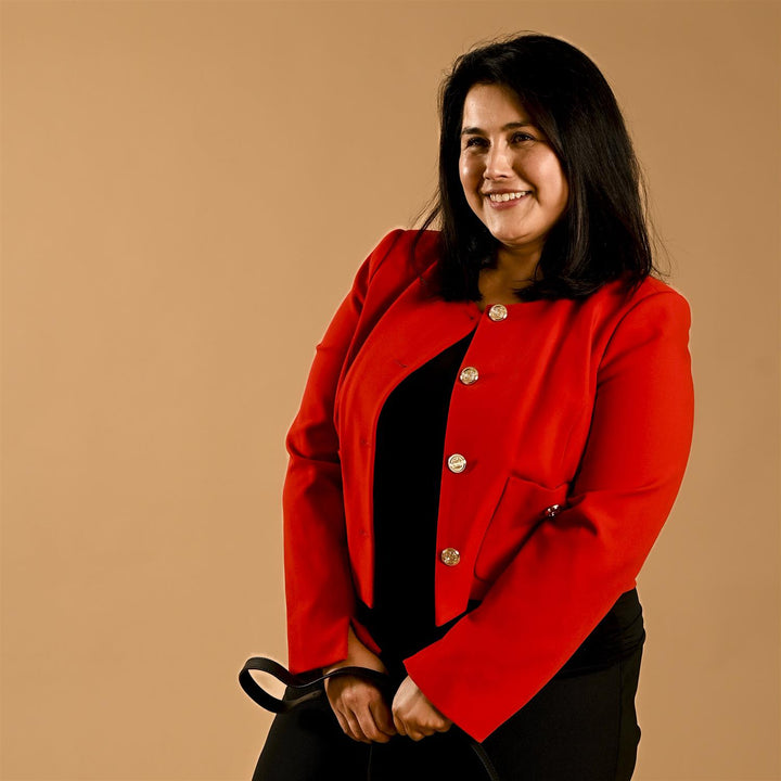 Vola Crop Cocktail Jacket - Flame