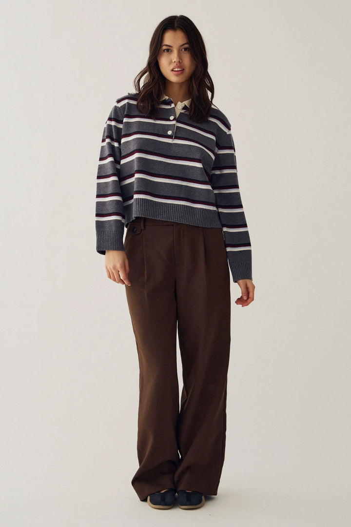 Merryl Knit - Grey Stripe