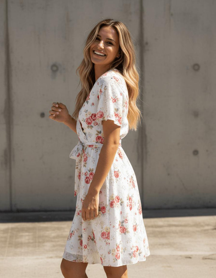 Lulu Stray Dress - Coral Mix