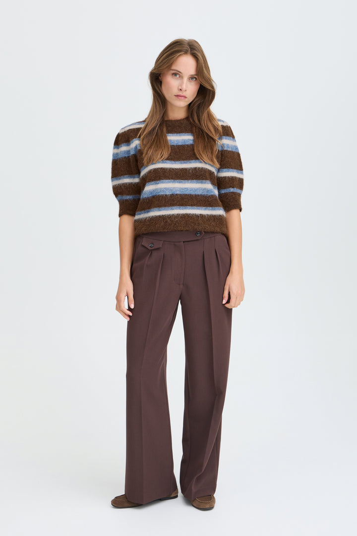 BYMILOU JUMPER - POTTING SOIL MEL. STRIPE