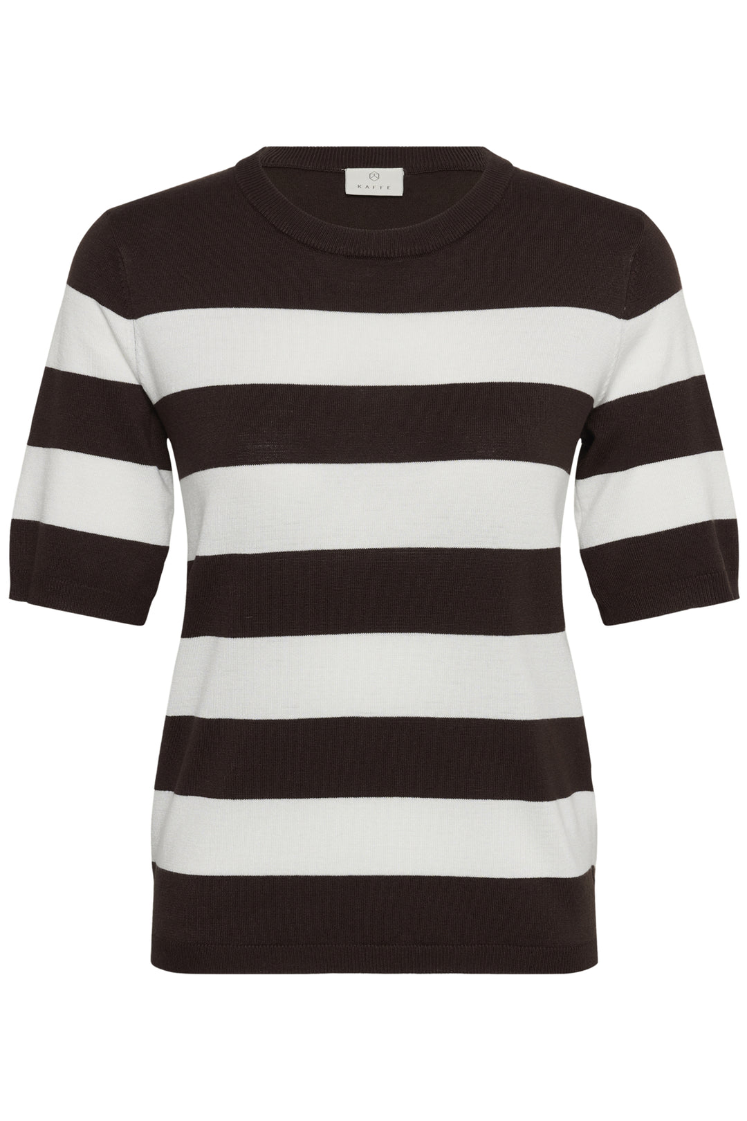 KAlizza Striped Knit - Coffee Bean/Chalk Wide Stripe
