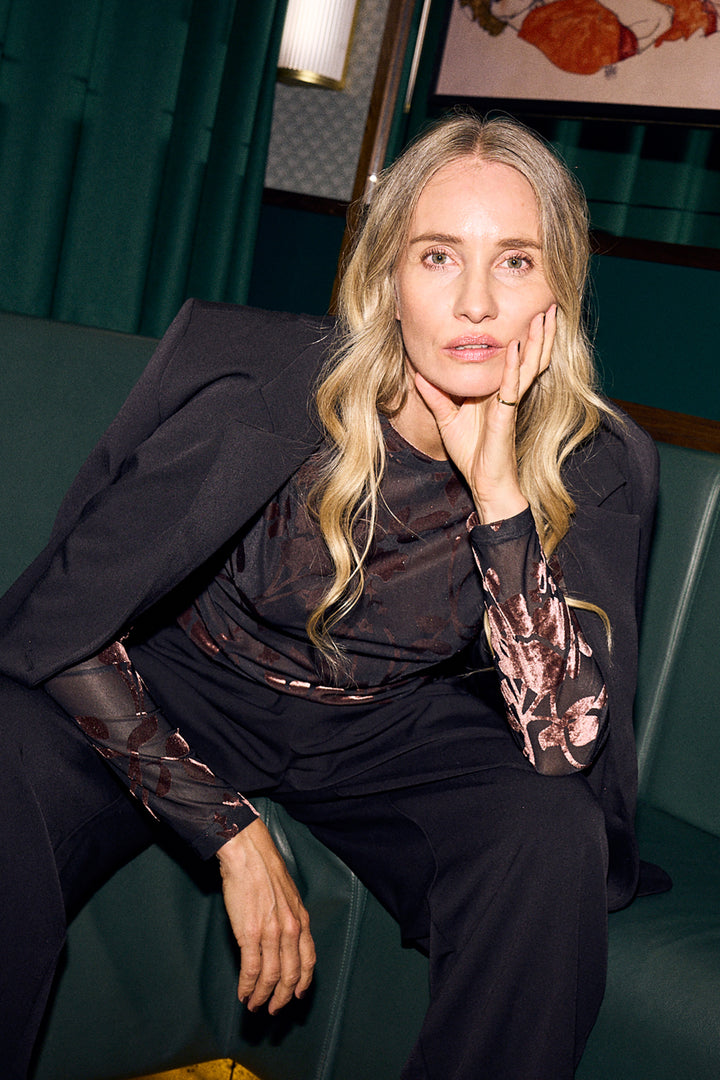 PZLEONORA OVERSIZE BLAZER - Black Beauty
