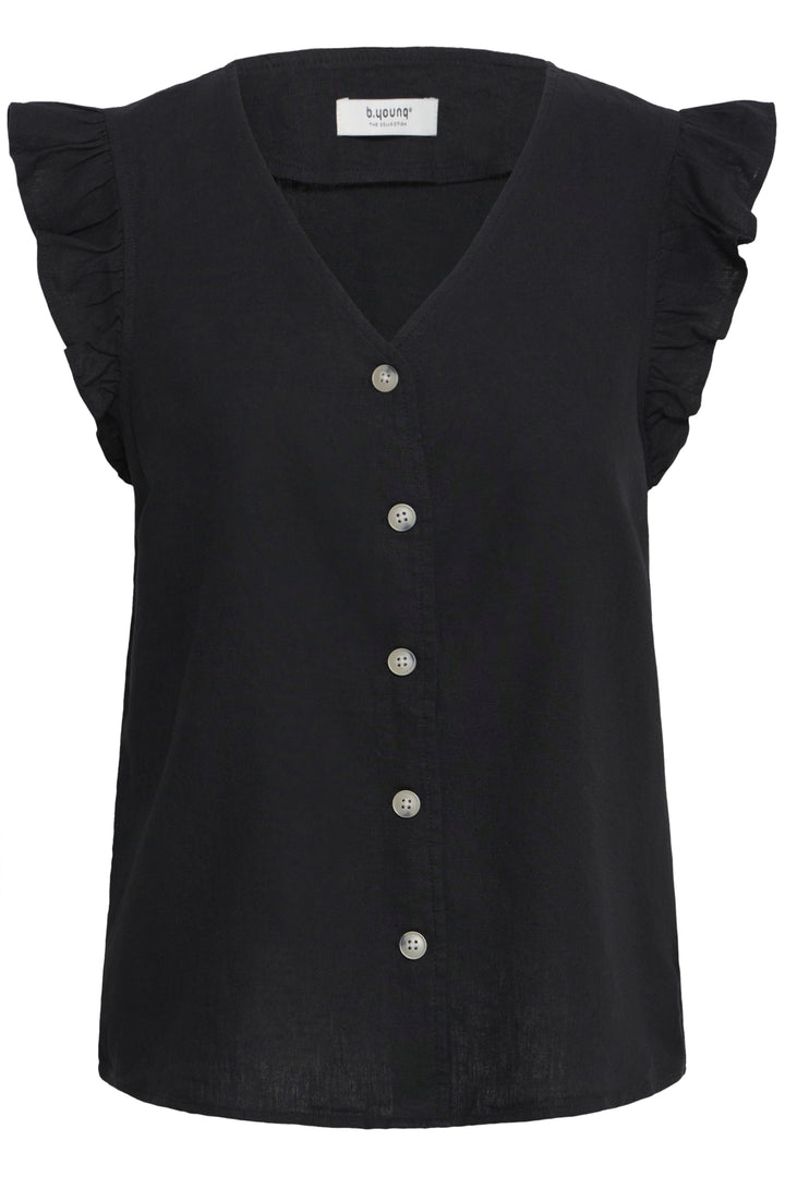 BYFALAKKA RUFFLE SHIRT - Meteorite
