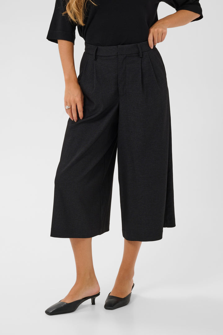 KAgabby Culotte Pants - Dark Grey Melange