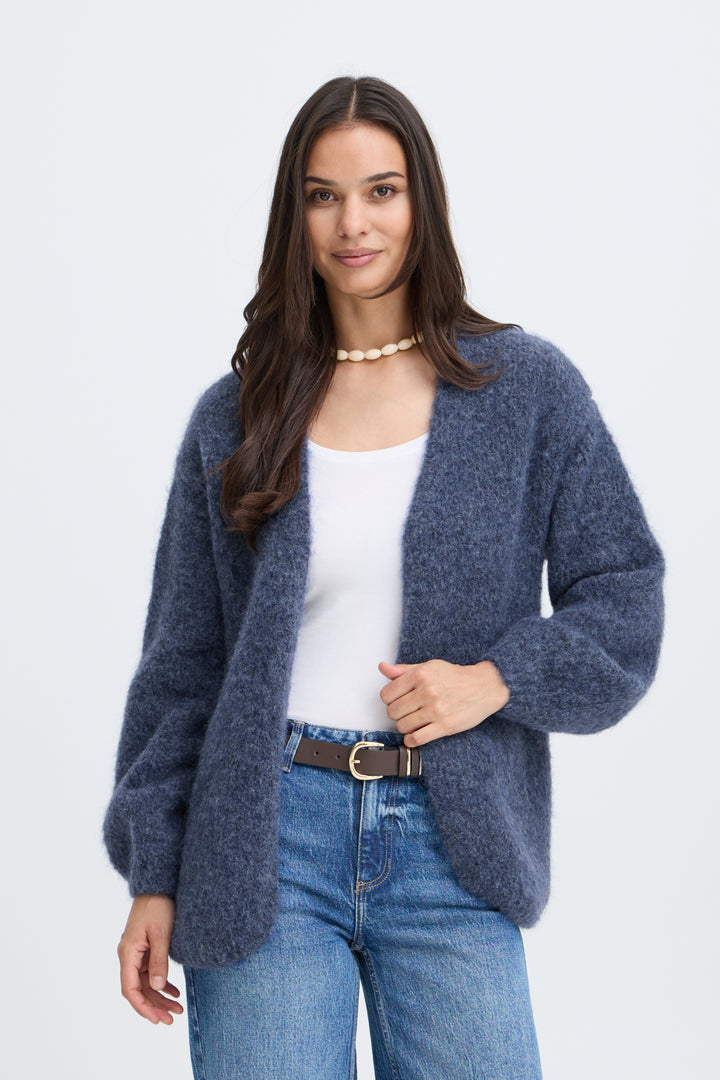 BYNYLA CARDIGAN - Blue Horizon Melange