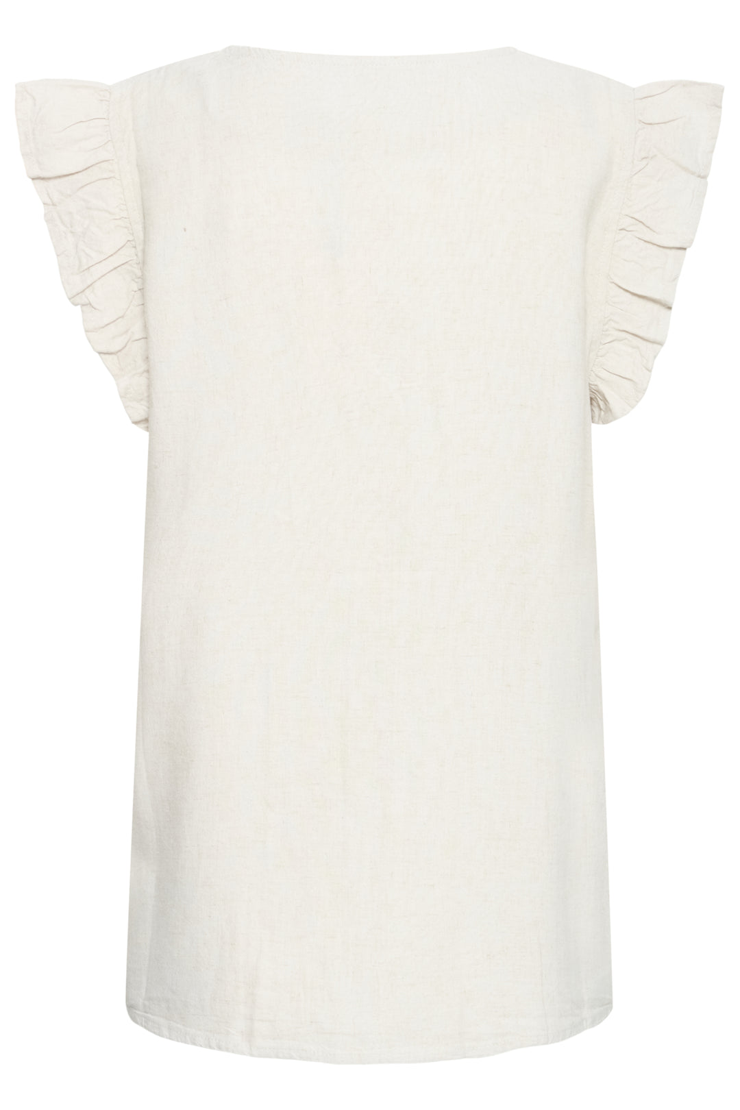 BYFALAKKA RUFFLE SHIRT - Rainy Day Melange