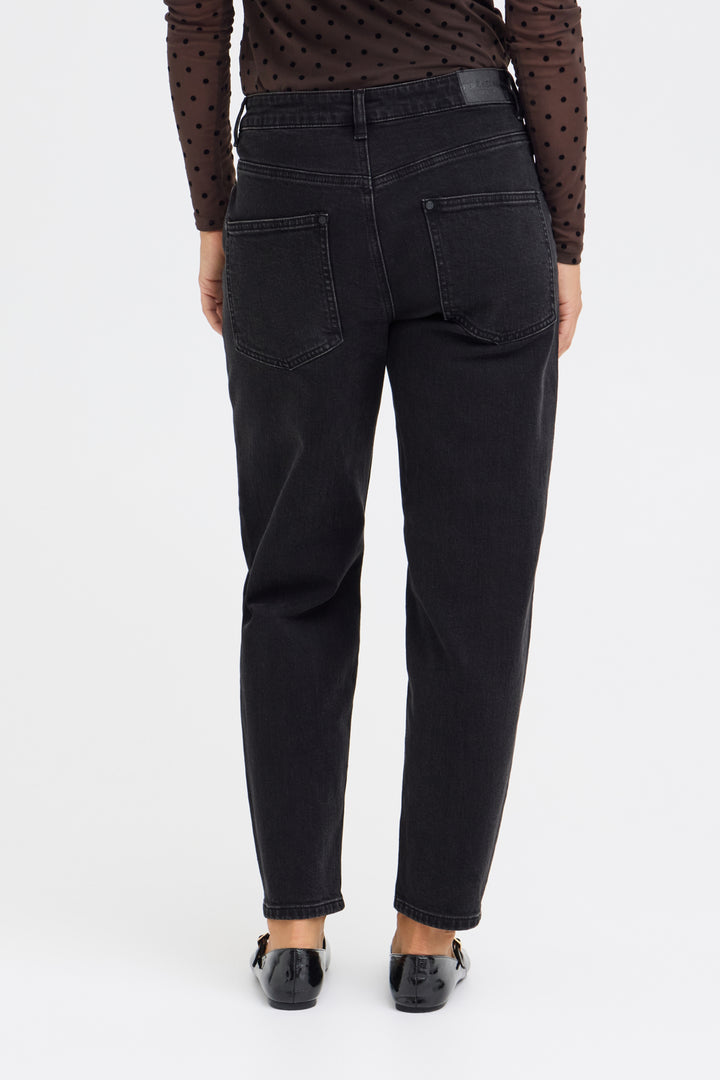 PZFELIZIA HighWaist JEANS TAPERED LEG - Black Denim