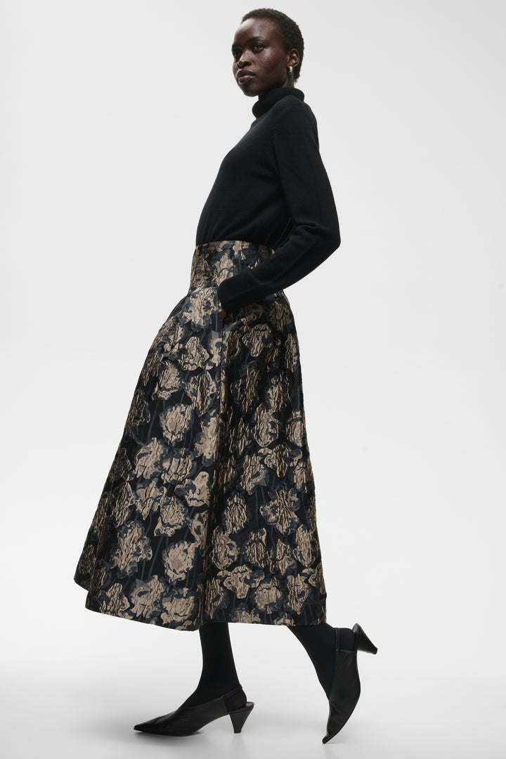 YANCIE SKIRT - FLOWER JACQUARD