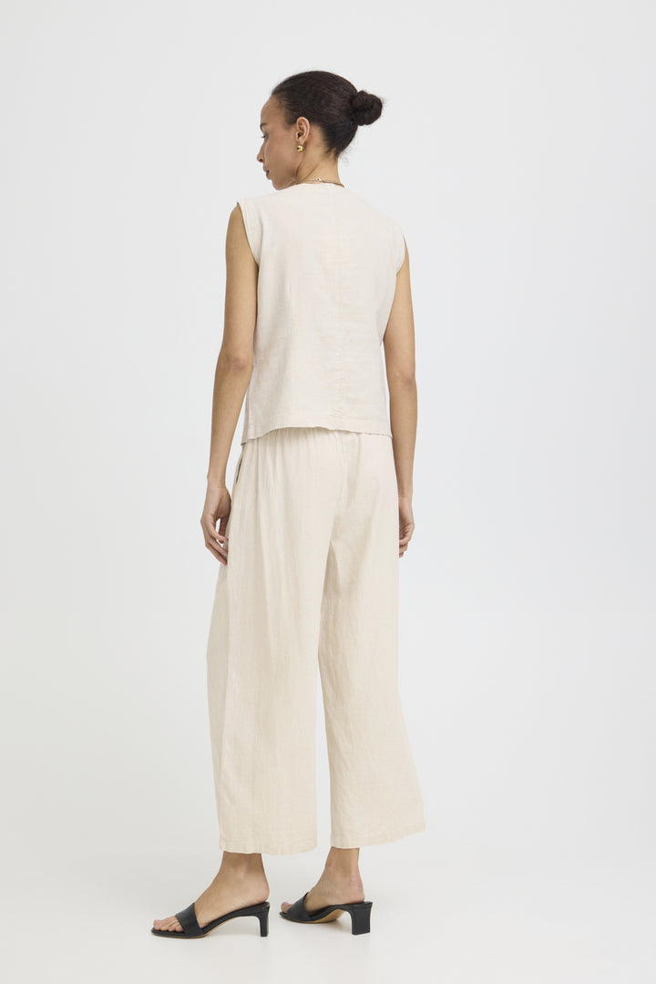 BYFALAKKA Crop Pant - Rainy Day Melange