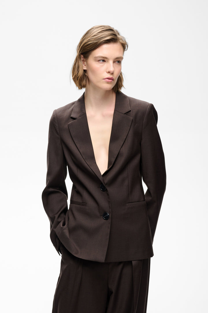 CADIE MEL CORE BLAZER - Chocolate Brown Melange
