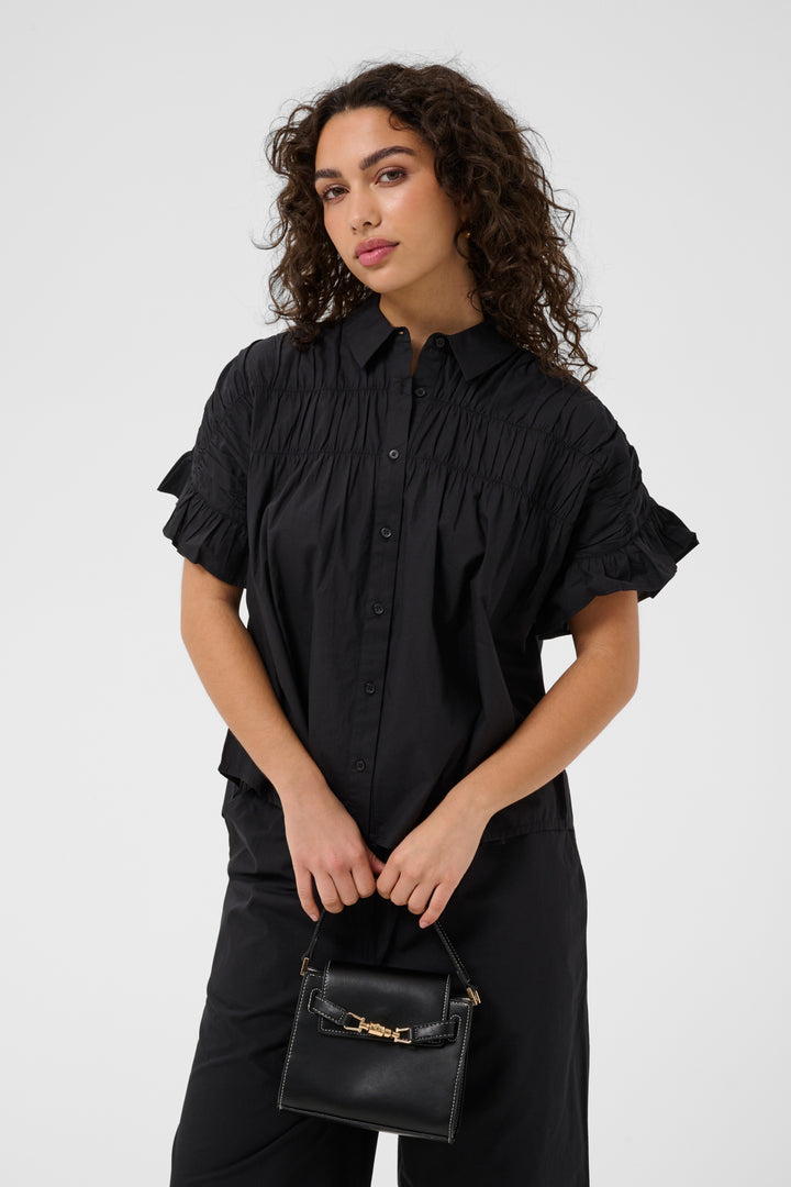 KAverdina Flouncce Shirt - Black Deep