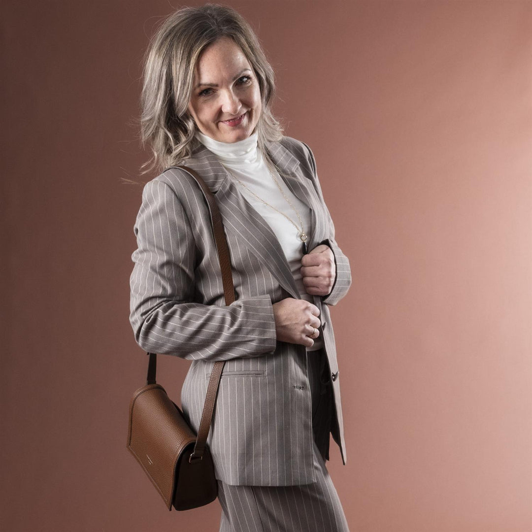 Sonti Crossbody Leather Bag - Cognac