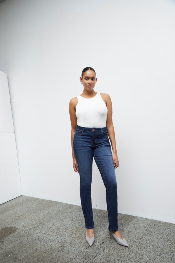 PZEMMA Jeans Straight Leg - Dark Blue