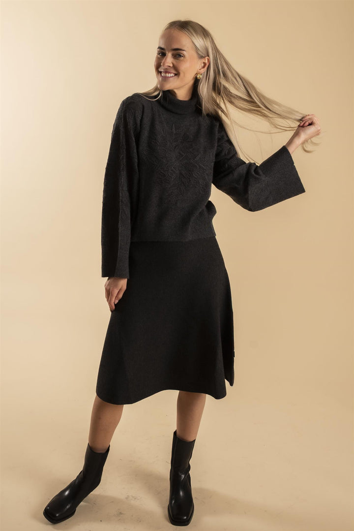 Darja Merino Skirt - Dark Grey