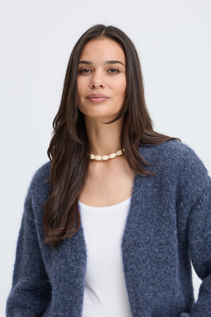 BYNYLA CARDIGAN - Blue Horizon Melange