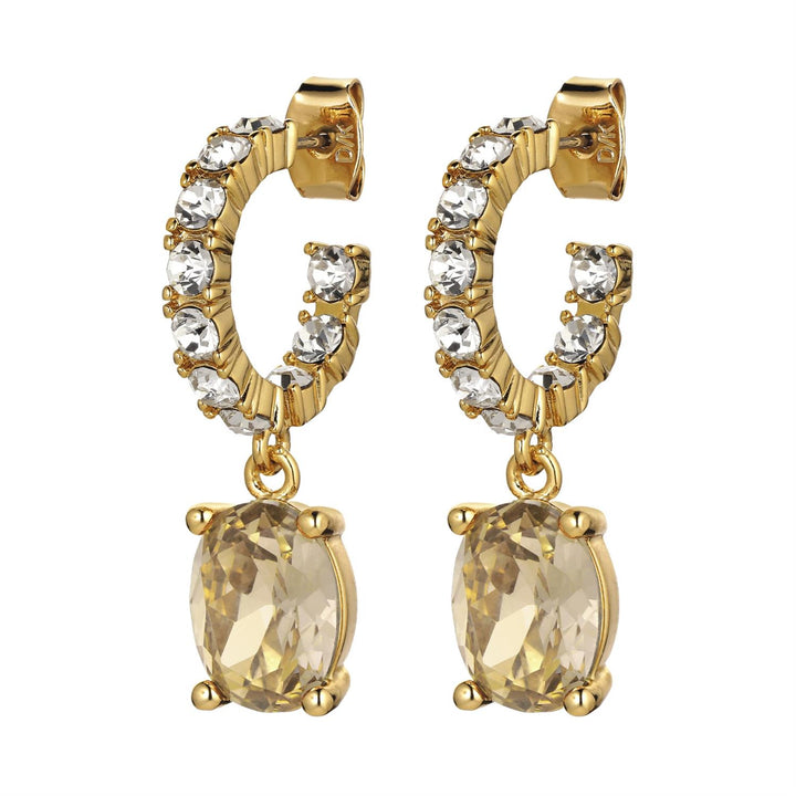 Barbara Earring - SG/Golden/Crystal