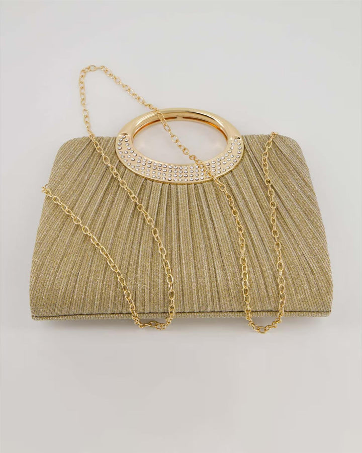 Cindra Golden Purse - Gold