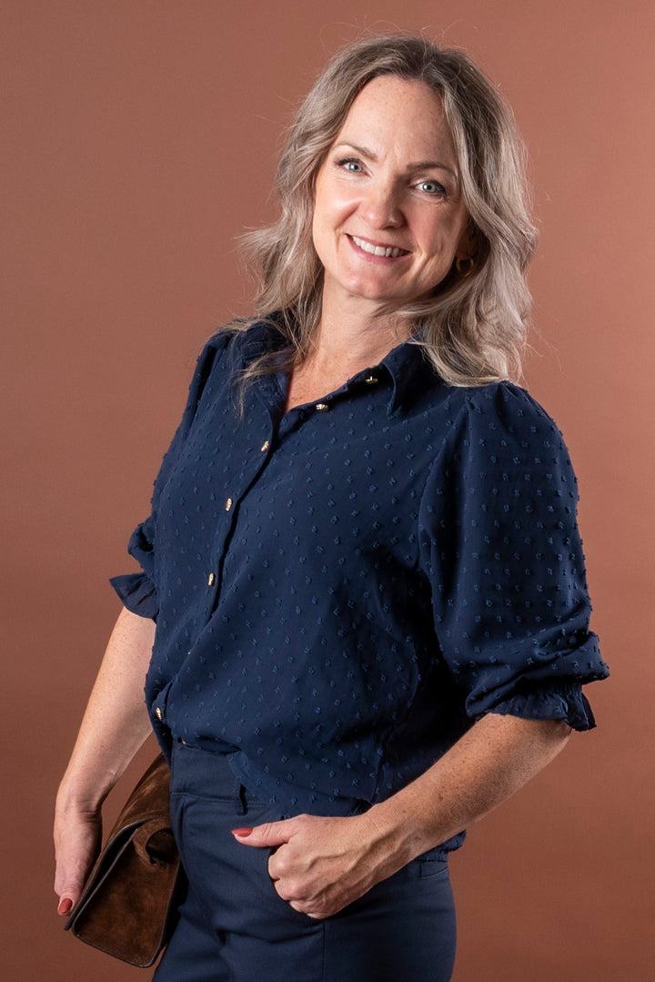Norah Crolo Blouse - Navy