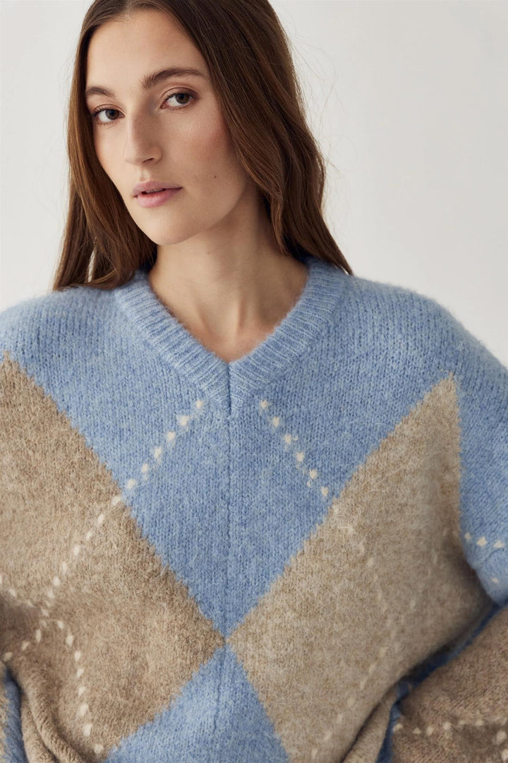 Lai Knit Pullover - Sky Blue Mix