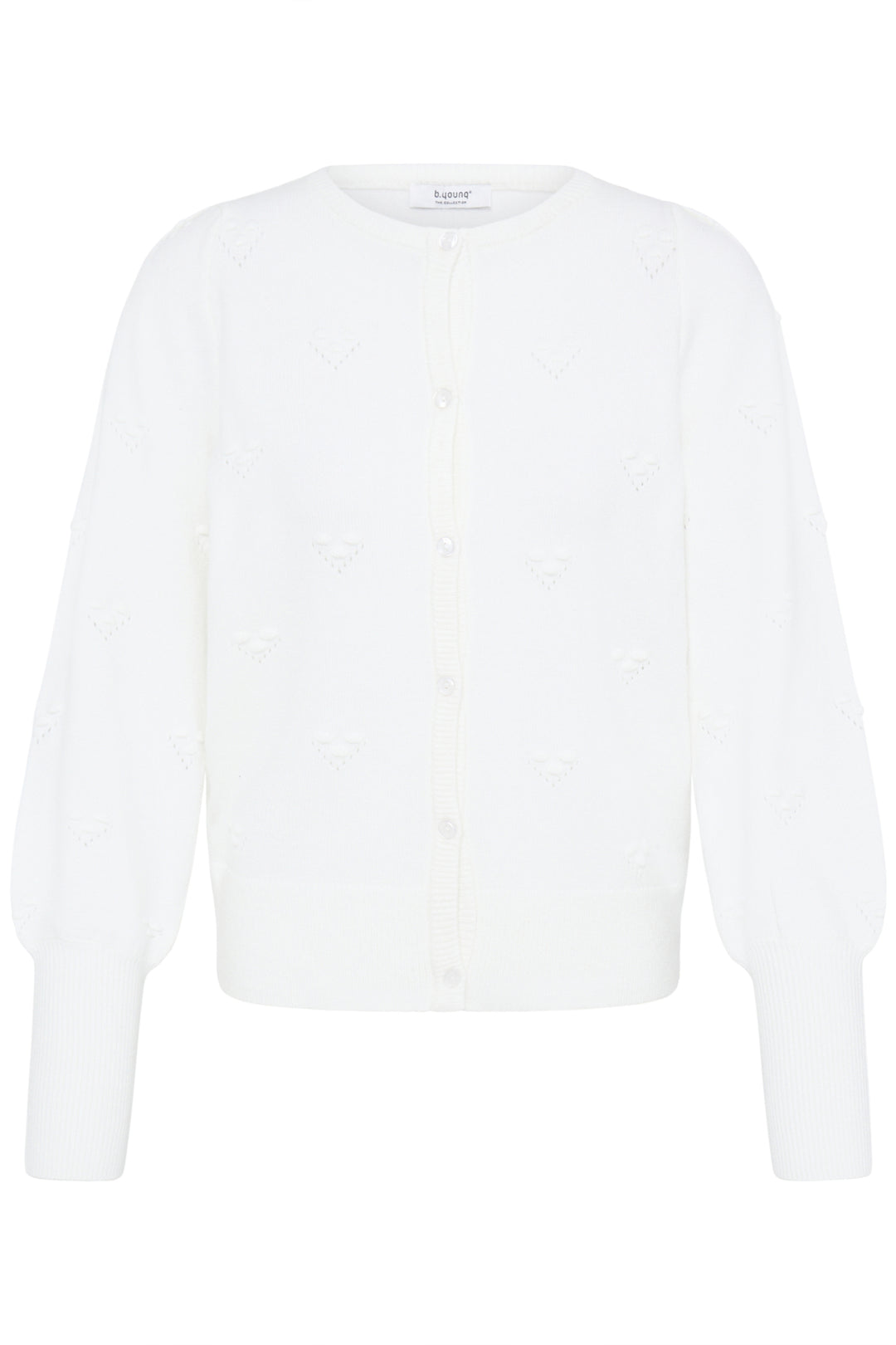 BYMANINA STRUCTURE CARDIGAN - Marshmallow Melange