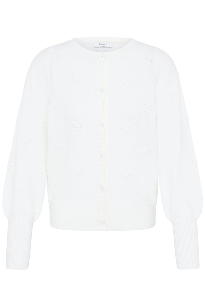 BYMANINA STRUCTURE CARDIGAN - Marshmallow Melange