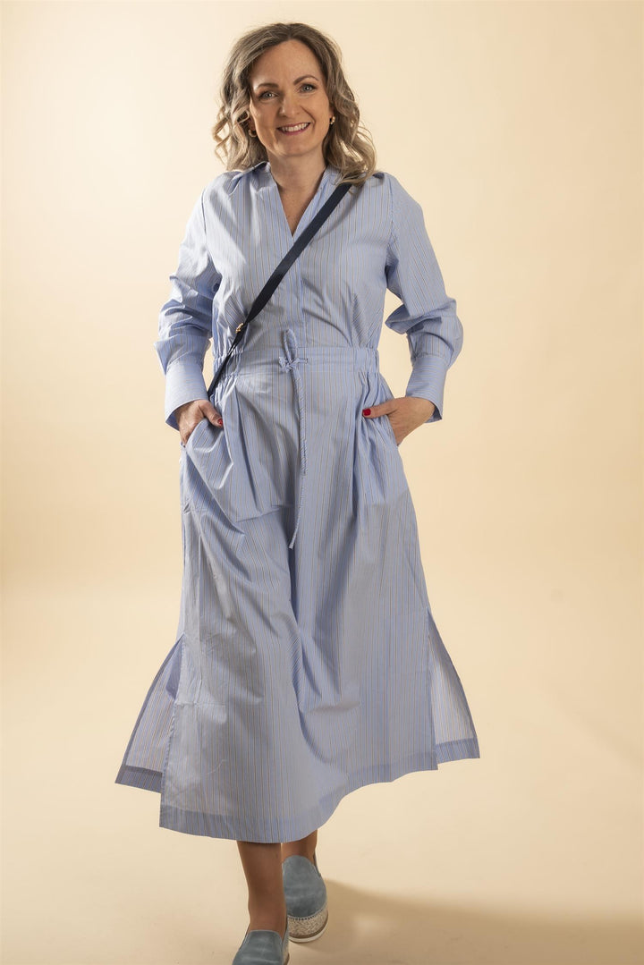 Alanis Dress - Light Blue Stripe