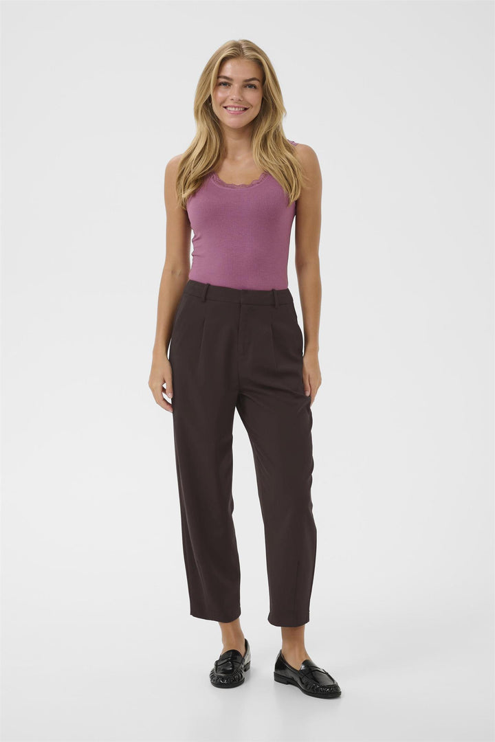 KAmerle 7/8 Pants Suiting  - Black Coffee
