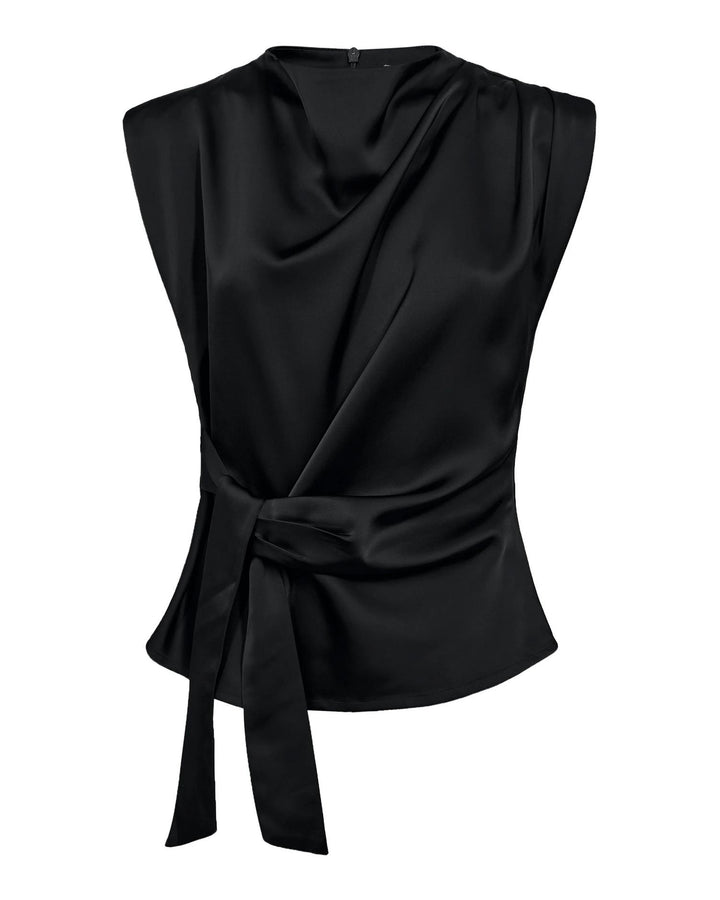 SafiraCC Pleat Top - Black