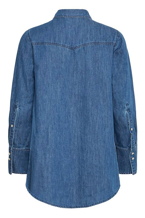 PZSYLVIE Shirt - Medium blue denim