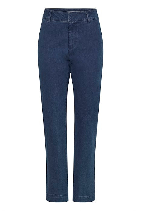 BYKAFKA DIXI STRAIGHT JEANS - Mid Blue Denim