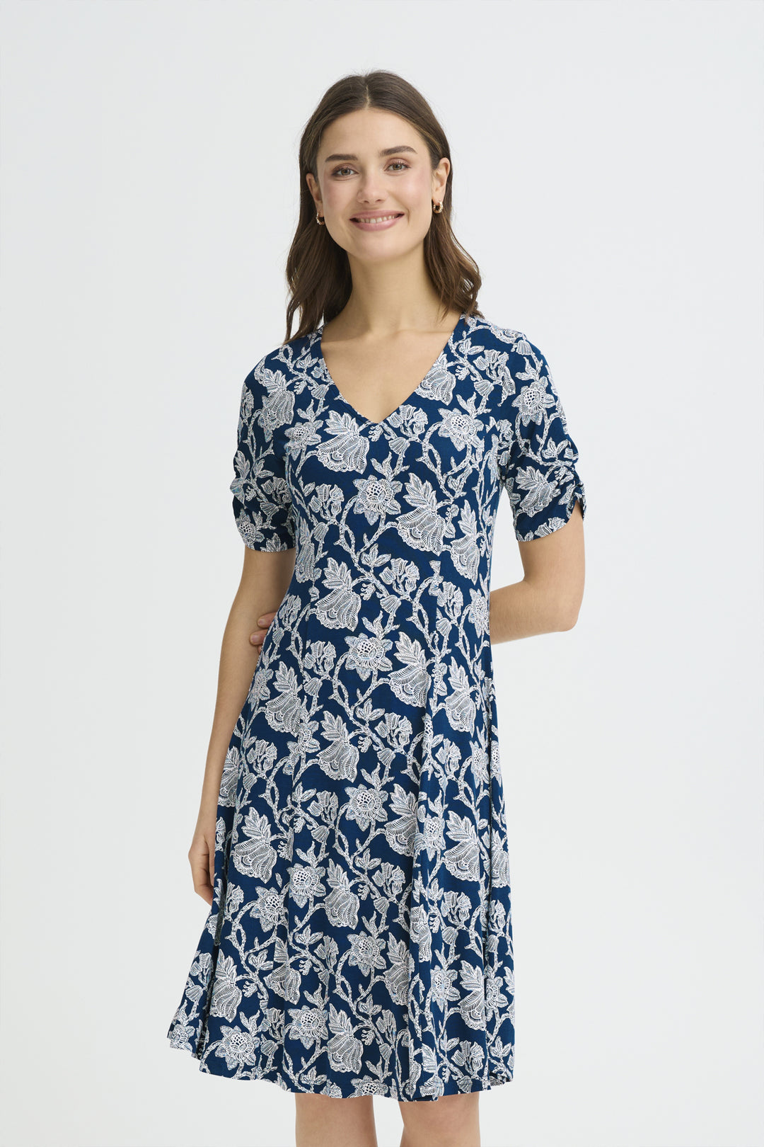 FRAMY Dress 2 - S. BLOOM NAVY
