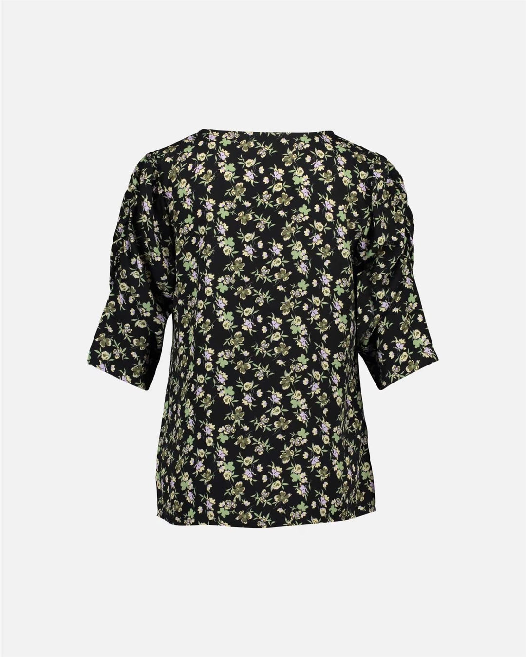 Donnie V-blouse Flory - Black