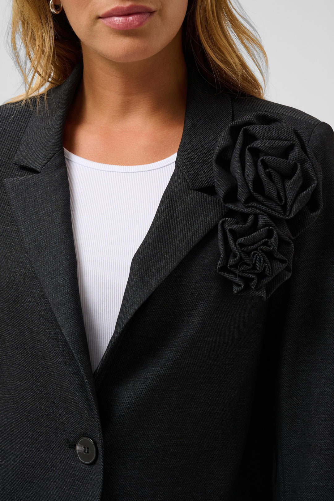 KAgabby Blazer - Dark Grey Melange